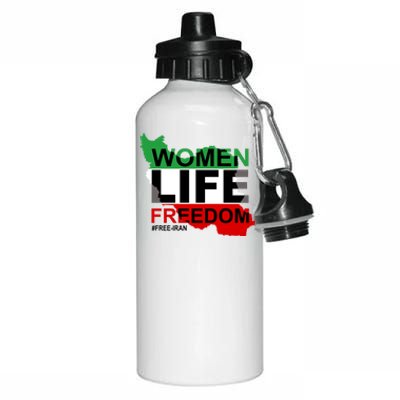 Women Life Freedom Free Iran Aluminum Water Bottle