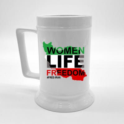 Women Life Freedom Free Iran Beer Stein