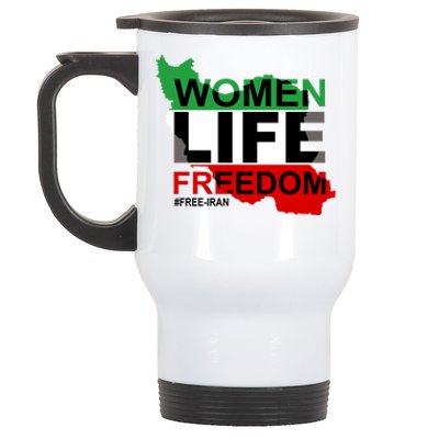 Women Life Freedom Free Iran Stainless Steel Travel Mug