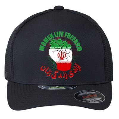 Women Life Freedom Rise With The Women Of Iran Mahsa Amini Flexfit Unipanel Trucker Cap