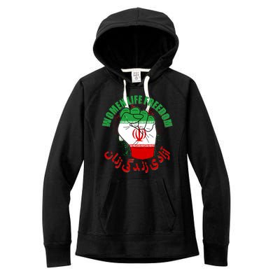 Women Life Freedom Rise With The Women Of Iran Mahsa Amini Women's Fleece Hoodie