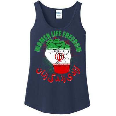 Women Life Freedom Rise With The Women Of Iran Mahsa Amini Ladies Essential Tank