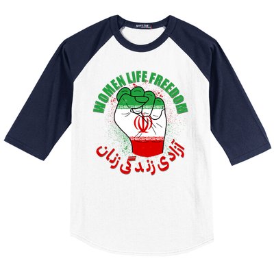 Women Life Freedom Rise With The Women Of Iran Mahsa Amini Baseball Sleeve Shirt