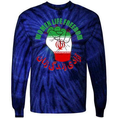 Women Life Freedom Rise With The Women Of Iran Mahsa Amini Tie-Dye Long Sleeve Shirt