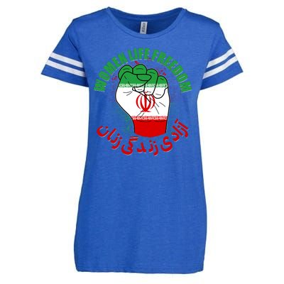 Women Life Freedom Rise With The Women Of Iran Mahsa Amini Enza Ladies Jersey Football T-Shirt