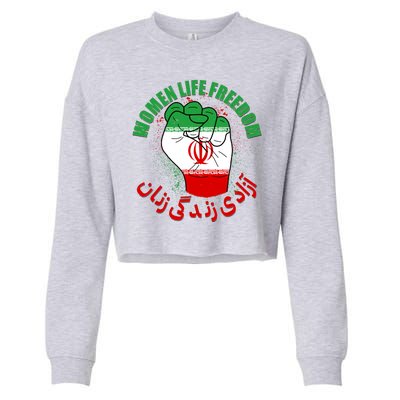 Women Life Freedom Rise With The Women Of Iran Mahsa Amini Cropped Pullover Crew