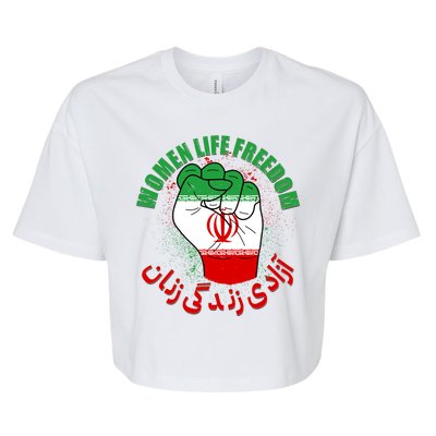 Women Life Freedom Rise With The Women Of Iran Mahsa Amini Bella+Canvas Jersey Crop Tee