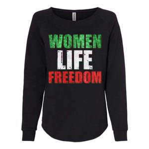 Women Life Freedom Mahsa Amini Rise With The Women Of Iran Womens California Wash Sweatshirt