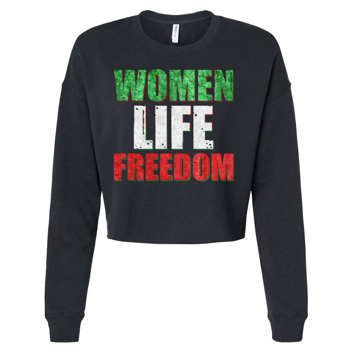 Women Life Freedom Mahsa Amini Rise With The Women Of Iran Cropped Pullover Crew
