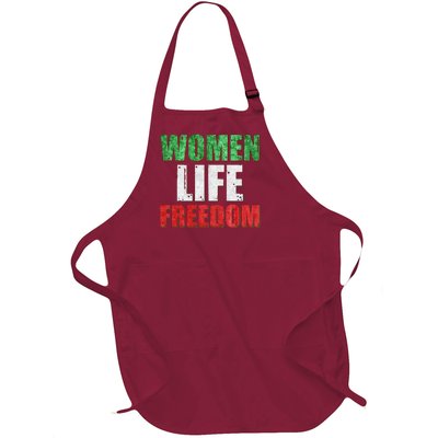 Women Life Freedom Mahsa Amini Rise With The Women Of Iran Full-Length Apron With Pockets