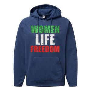 Women Life Freedom Mahsa Amini Rise With The Women Of Iran Performance Fleece Hoodie