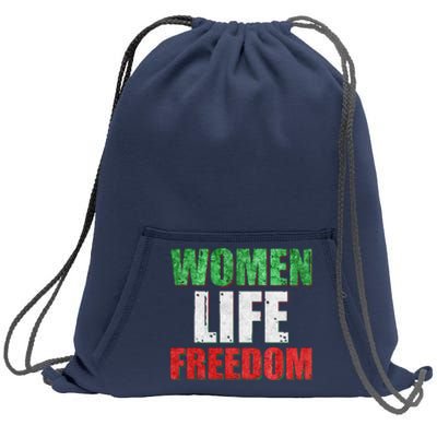 Women Life Freedom Mahsa Amini Rise With The Women Of Iran Sweatshirt Cinch Pack Bag