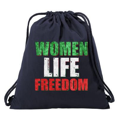 Women Life Freedom Mahsa Amini Rise With The Women Of Iran Drawstring Bag