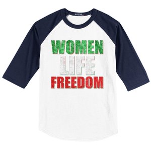 Women Life Freedom Mahsa Amini Rise With The Women Of Iran Baseball Sleeve Shirt