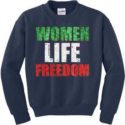 Women Life Freedom Mahsa Amini Rise With The Women Of Iran Kids Sweatshirt