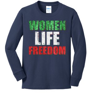 Women Life Freedom Mahsa Amini Rise With The Women Of Iran Kids Long Sleeve Shirt