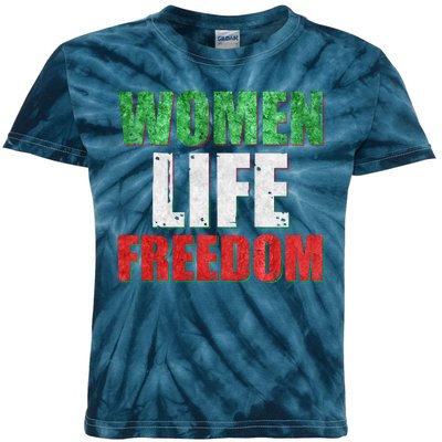 Women Life Freedom Mahsa Amini Rise With The Women Of Iran Kids Tie-Dye T-Shirt