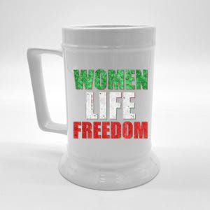 Women Life Freedom Mahsa Amini Rise With The Women Of Iran Beer Stein