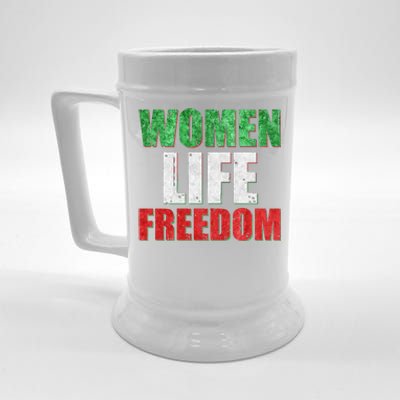 Women Life Freedom Mahsa Amini Rise With The Women Of Iran Beer Stein