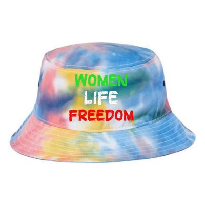 Women Life Freedom Vintage Design Tie Dye Newport Bucket Hat