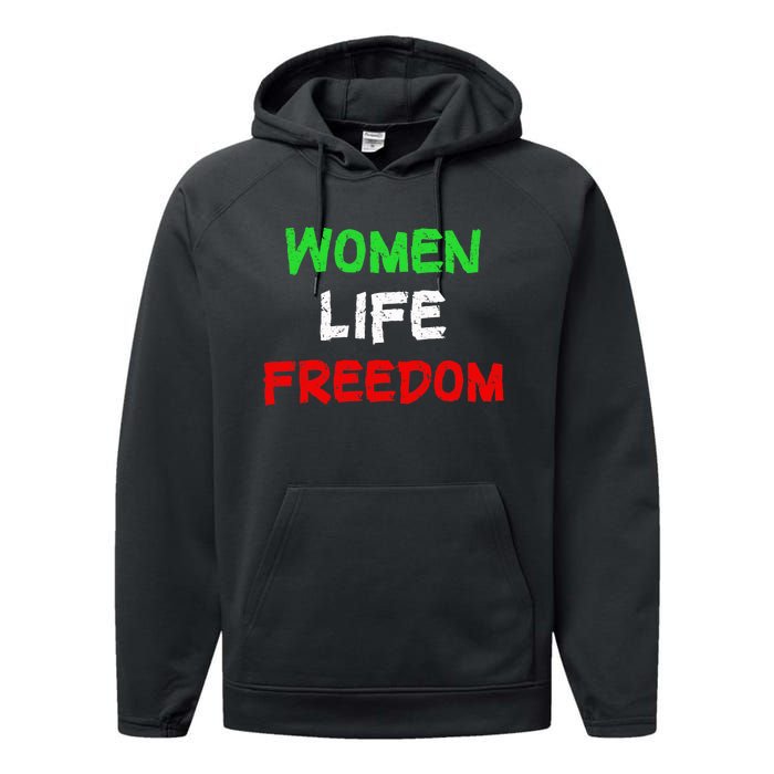 Women Life Freedom Vintage Design Performance Fleece Hoodie