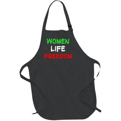 Women Life Freedom Vintage Design Full-Length Apron With Pockets