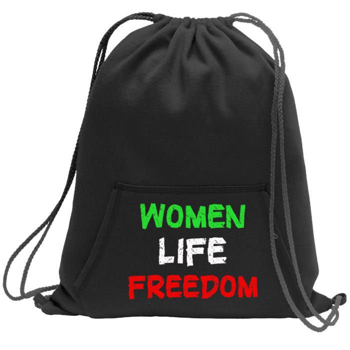 Women Life Freedom Vintage Design Sweatshirt Cinch Pack Bag