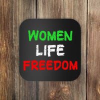 Women Life Freedom Vintage Design Coaster