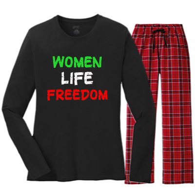 Women Life Freedom Vintage Design Women's Long Sleeve Flannel Pajama Set 