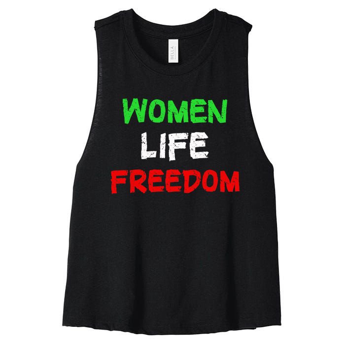 Women Life Freedom Vintage Design Women's Racerback Cropped Tank