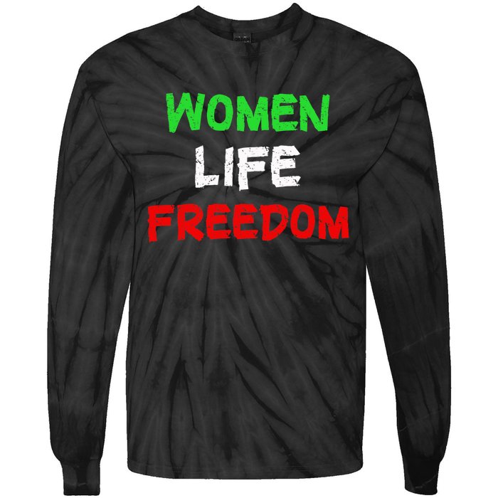 Women Life Freedom Vintage Design Tie-Dye Long Sleeve Shirt