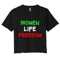 Women Life Freedom Vintage Design Women's Crop Top Tee