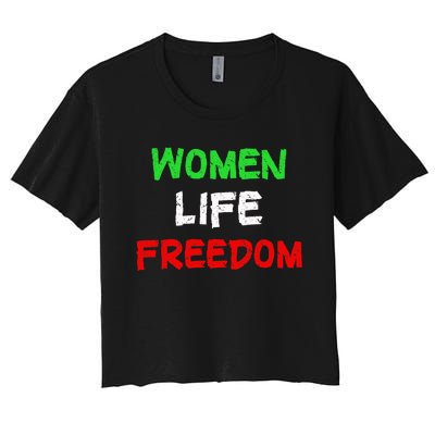 Women Life Freedom Vintage Design Women's Crop Top Tee