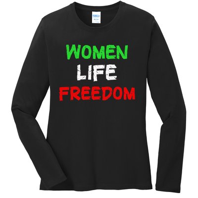 Women Life Freedom Vintage Design Ladies Long Sleeve Shirt