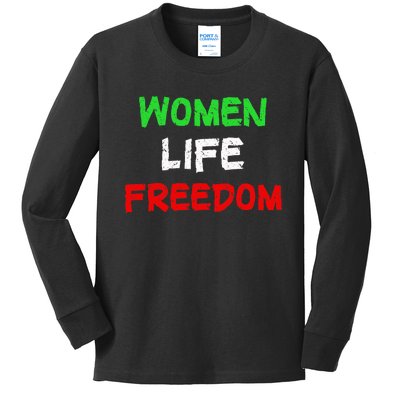 Women Life Freedom Vintage Design Kids Long Sleeve Shirt