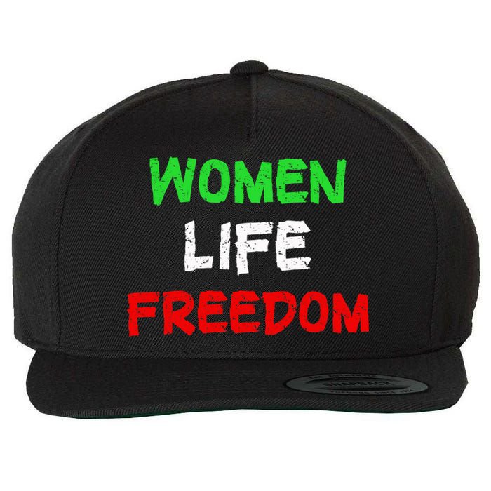 Women Life Freedom Vintage Design Wool Snapback Cap