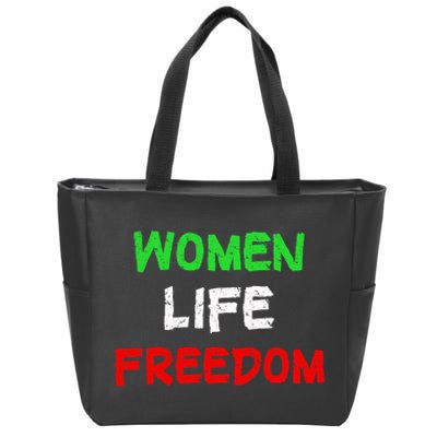 Women Life Freedom Vintage Design Zip Tote Bag