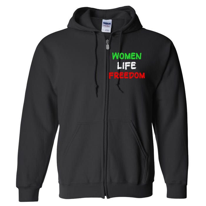 Women Life Freedom Vintage Design Full Zip Hoodie