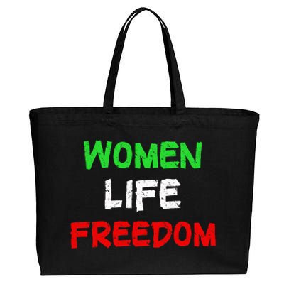 Women Life Freedom Vintage Design Cotton Canvas Jumbo Tote