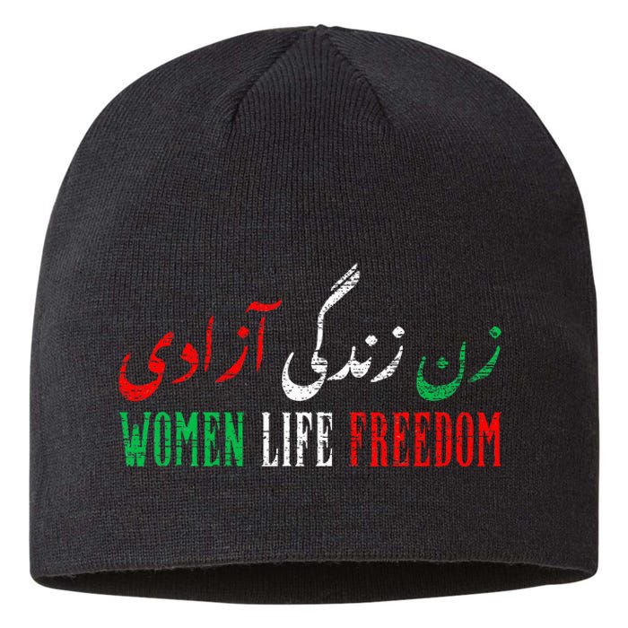 Women Life Freedom Free Iran Zan Zendegi Azadi Vintage Sustainable Beanie