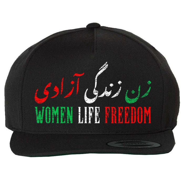 Women Life Freedom Free Iran Zan Zendegi Azadi Vintage Wool Snapback Cap