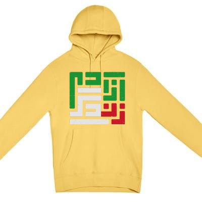 Woman Life Freedom Rise With The Women Of Iran Symbol Mahsa Amini Premium Pullover Hoodie