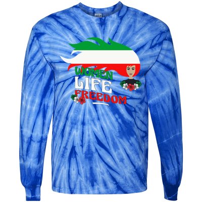 Wo Life Freedom Gift Cute Iranian Gift Tie-Dye Long Sleeve Shirt