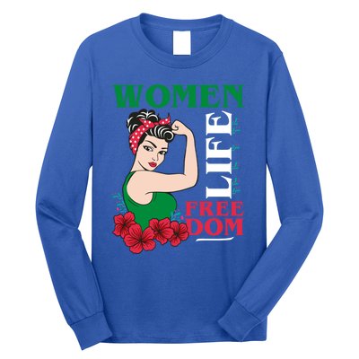 Wo Life Freedom Gift Cute Iranian Gift Long Sleeve Shirt