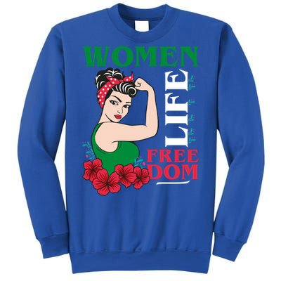 Wo Life Freedom Gift Cute Iranian Gift Sweatshirt