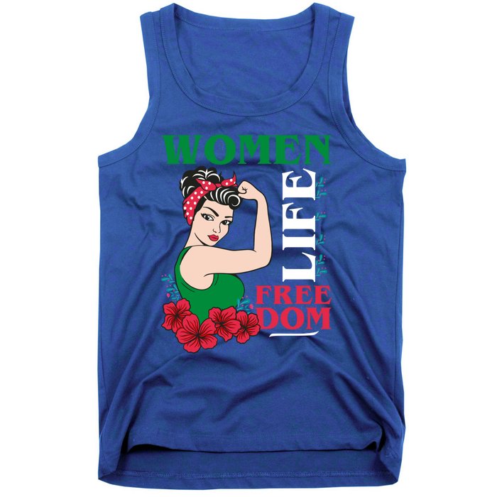 Wo Life Freedom Gift Cute Iranian Gift Tank Top