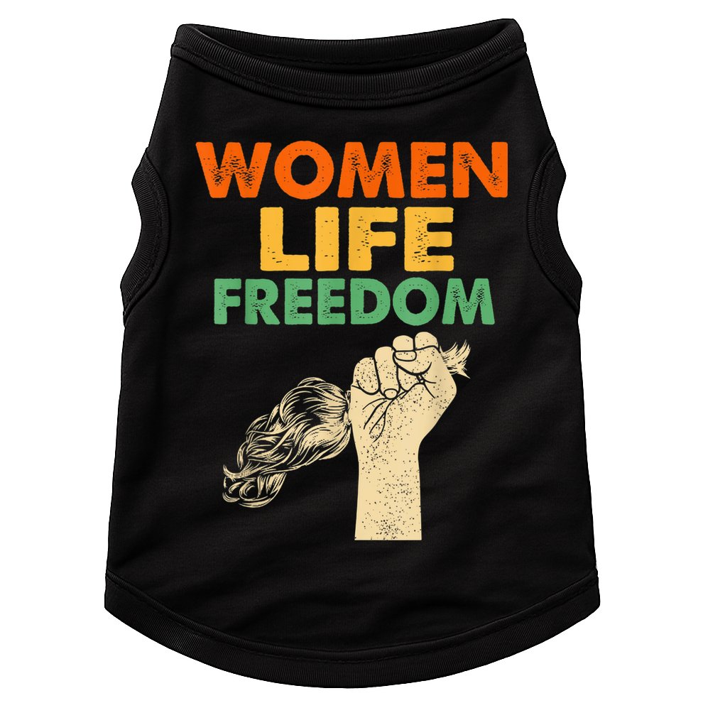 Women Life Freedom Iran Feminist Vintage Doggie Tank