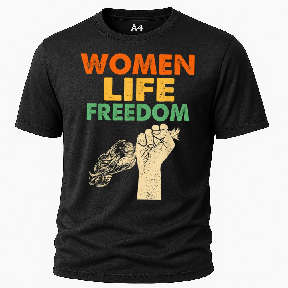 Women Life Freedom Iran Feminist Vintage Cooling Performance Crew T-Shirt