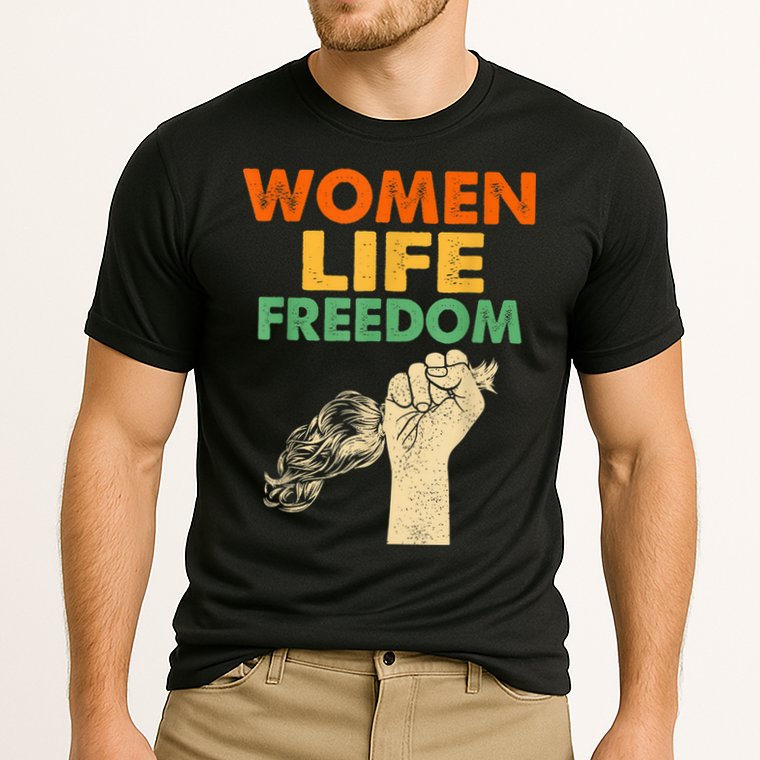 Women Life Freedom Iran Feminist Vintage Cooling Performance Crew T-Shirt