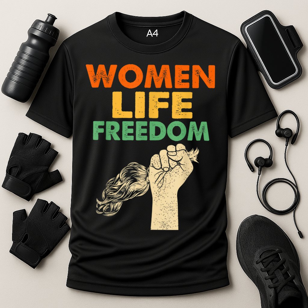 Women Life Freedom Iran Feminist Vintage Cooling Performance Crew T-Shirt